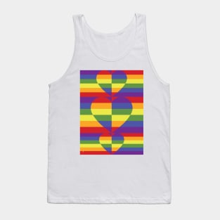 Rainbow Hearts LGBTQ Love All Around Tank Top